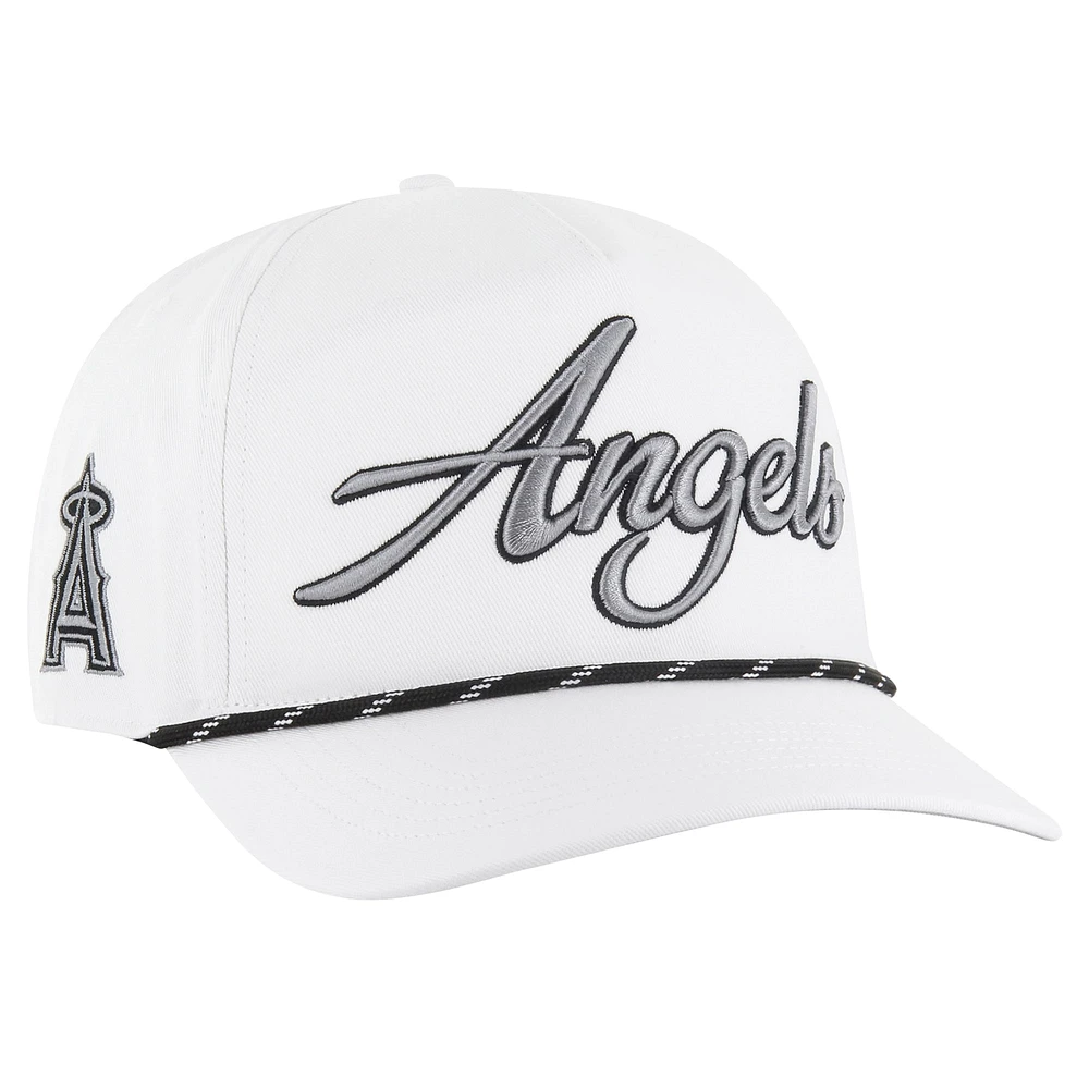 Casquette ajustable en corde à nœuds mouchetée blanche Los Angeles Angels '47 pour homme