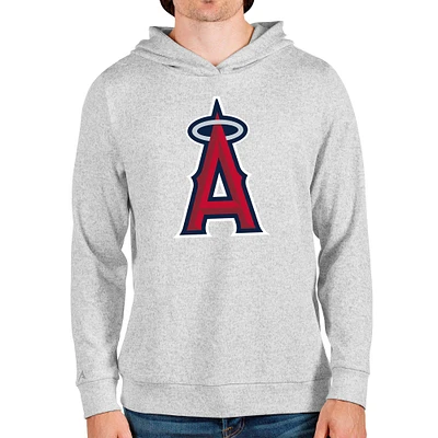 Sweat à capuche enfiler Absolute gris chiné pour homme avec logo de l'équipe Los Angeles Angels