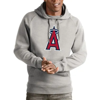 Los Angeles Dodgers Antigua Victory Pullover Hoodie - Heathered Gray