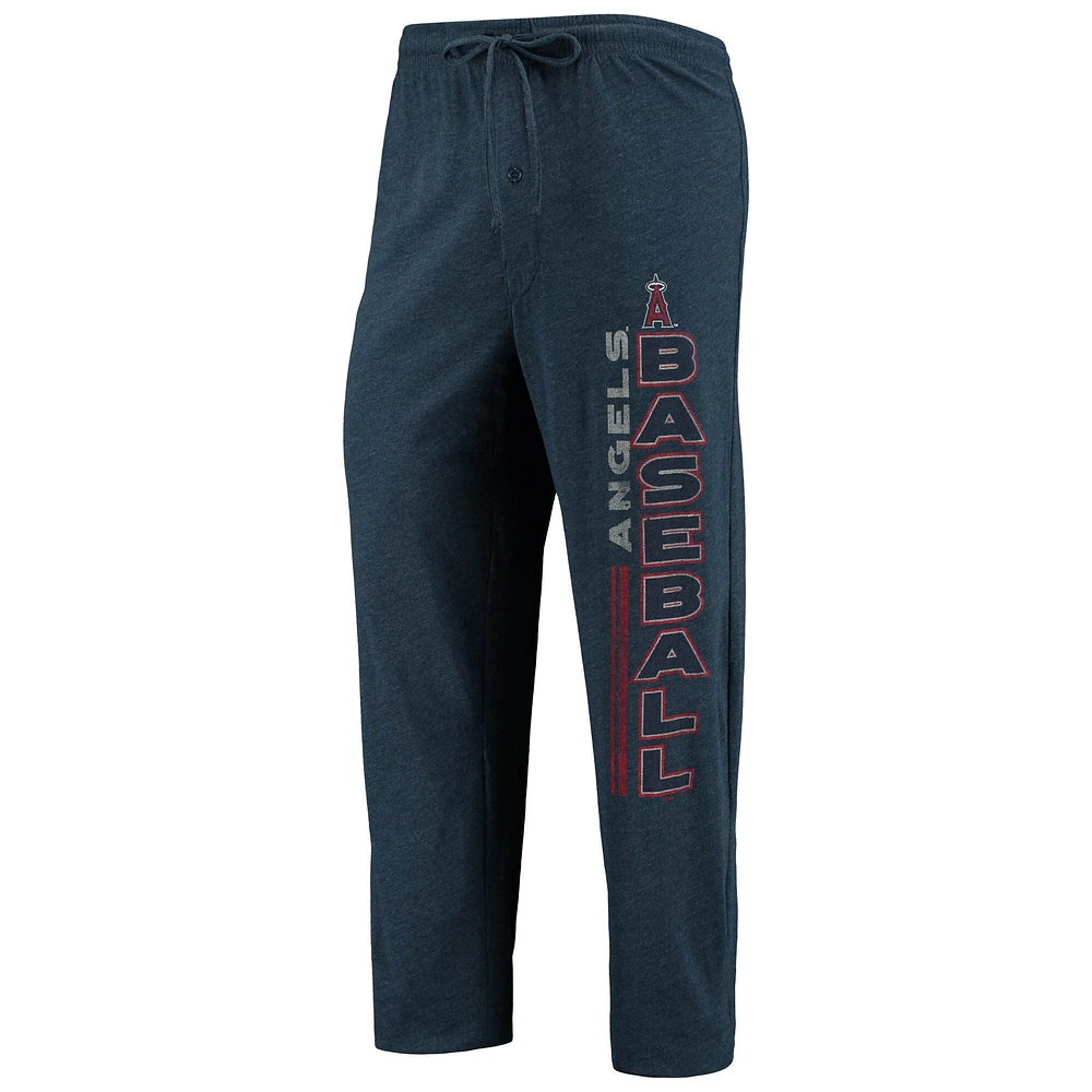 Men's Concepts Sport Navy/Red Los Angeles Angels Meter T-Shirt and Pants Sleep Set