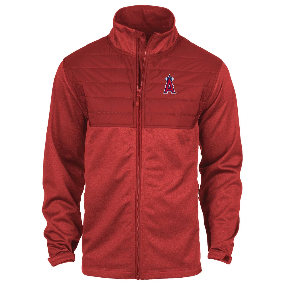 Veste entièrement zippée Dunbrooke Heather Red Los Angeles Angels Explorer pour hommes