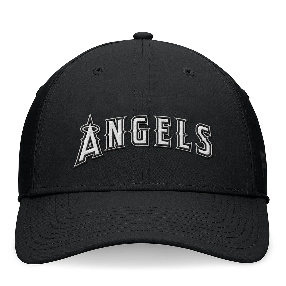 Casquette flexible noire Los Angeles Angels Night Game Fanatics pour hommes