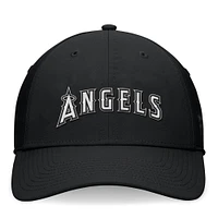 Casquette flexible noire Los Angeles Angels Night Game Fanatics pour hommes