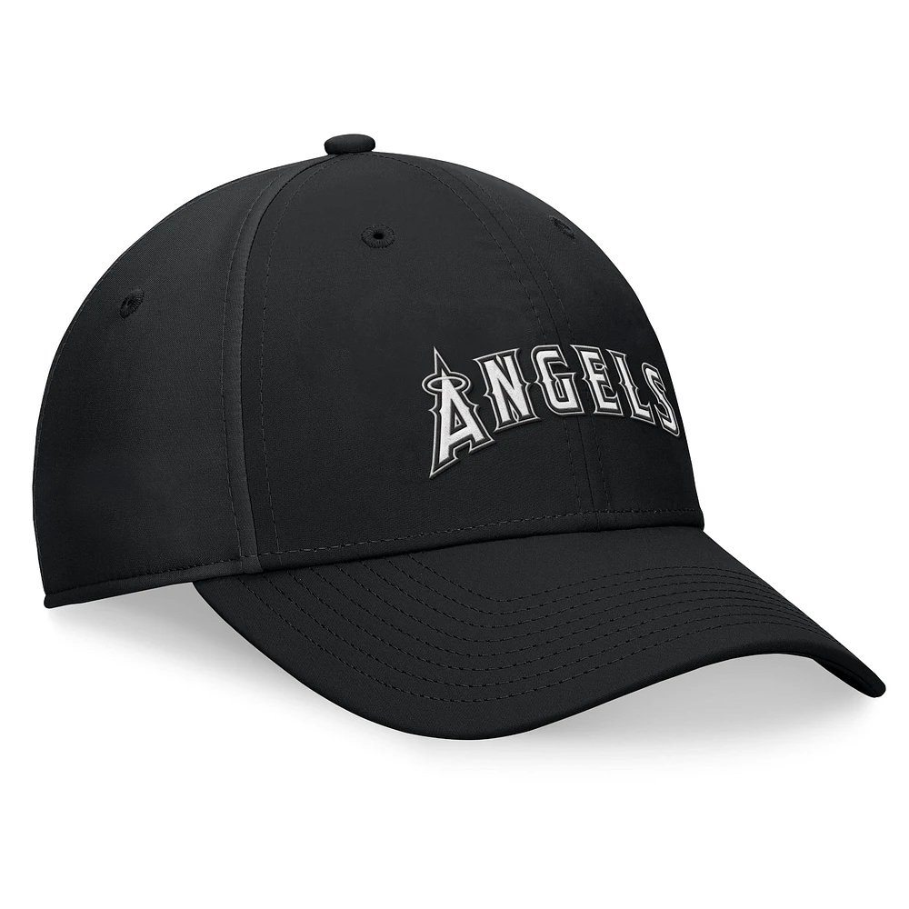 Casquette flexible noire Los Angeles Angels Night Game Fanatics pour hommes