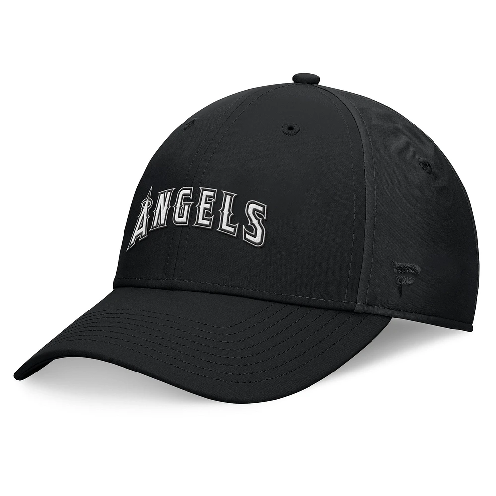 Casquette flexible noire Los Angeles Angels Night Game Fanatics pour hommes