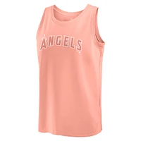 Men's Fanatics Coral Los Angeles Angels Elements Tank Top