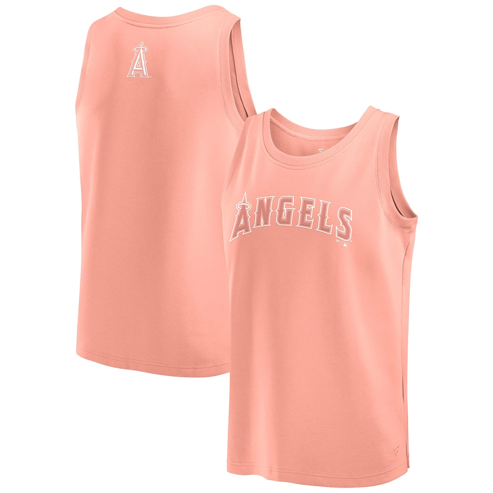 Men's Fanatics Coral Los Angeles Angels Elements Tank Top