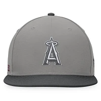 Casquette Snapback Los Angeles Angels Ace Fanatics gris/charbon pour hommes