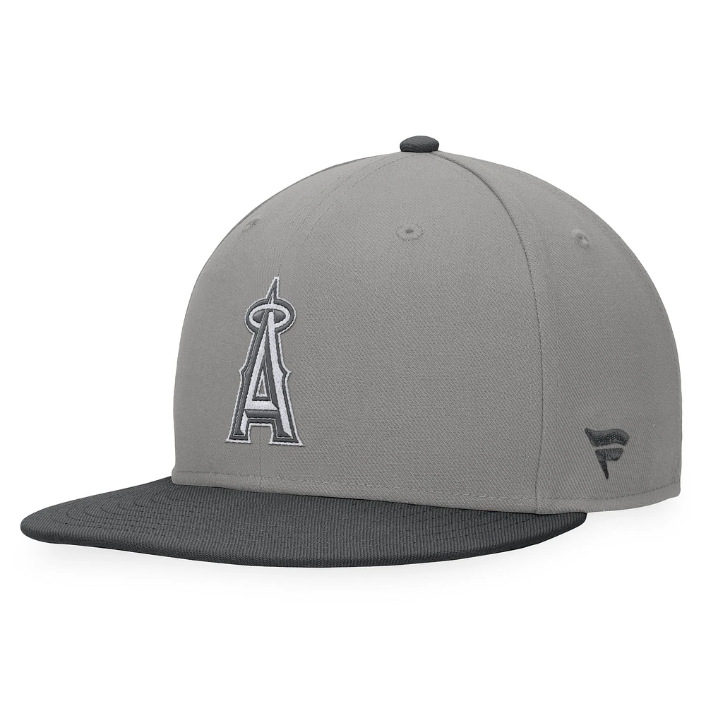 Casquette Snapback Los Angeles Angels Ace Fanatics gris/charbon pour hommes