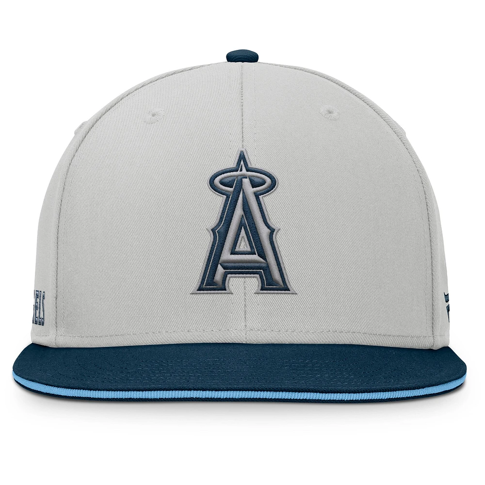 Men's Fanatics Gray Los Angeles Angels Knuckleball Snapback Hat