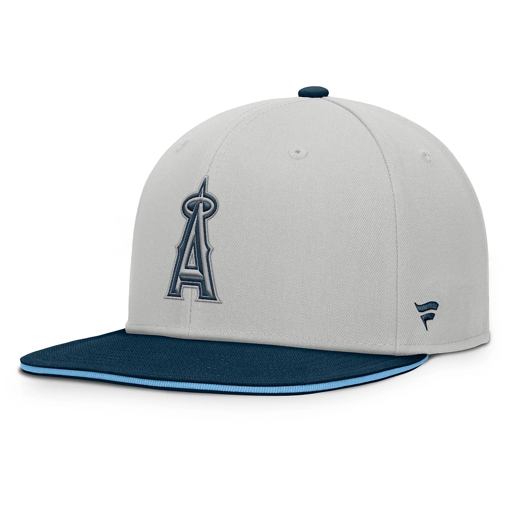 Men's Fanatics Gray Los Angeles Angels Knuckleball Snapback Hat