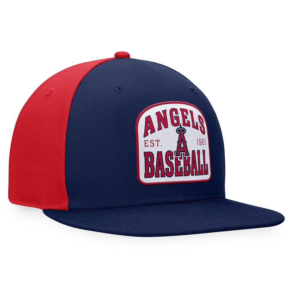 Men's Fanatics Navy/Red Los Angeles Angels Cycle Snapback Hat