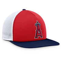 Men's Fanatics Red/White Los Angeles Angels Fundamental Foam Front Snapback Hat