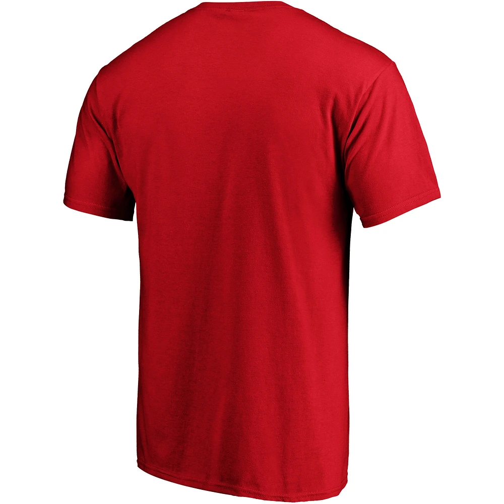 T-shirt rouge Fanatics Los Angeles Angels Banner Wave pour hommes