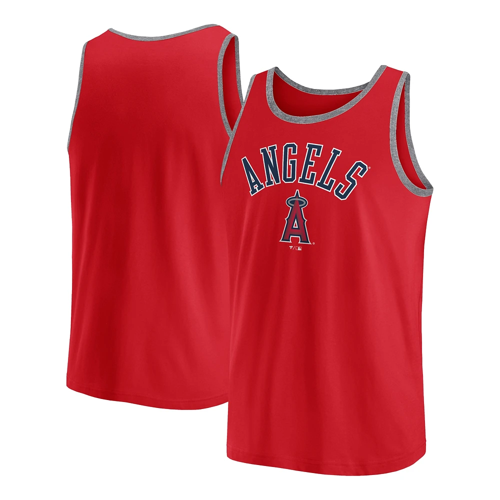 Men's Fanatics Red Los Angeles Angels Bet Tank Top