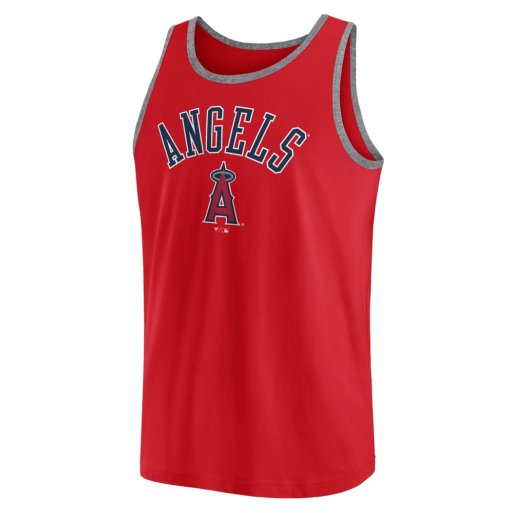 Débardeur Fanatics rouge Los Angeles Angels Bet pour hommes