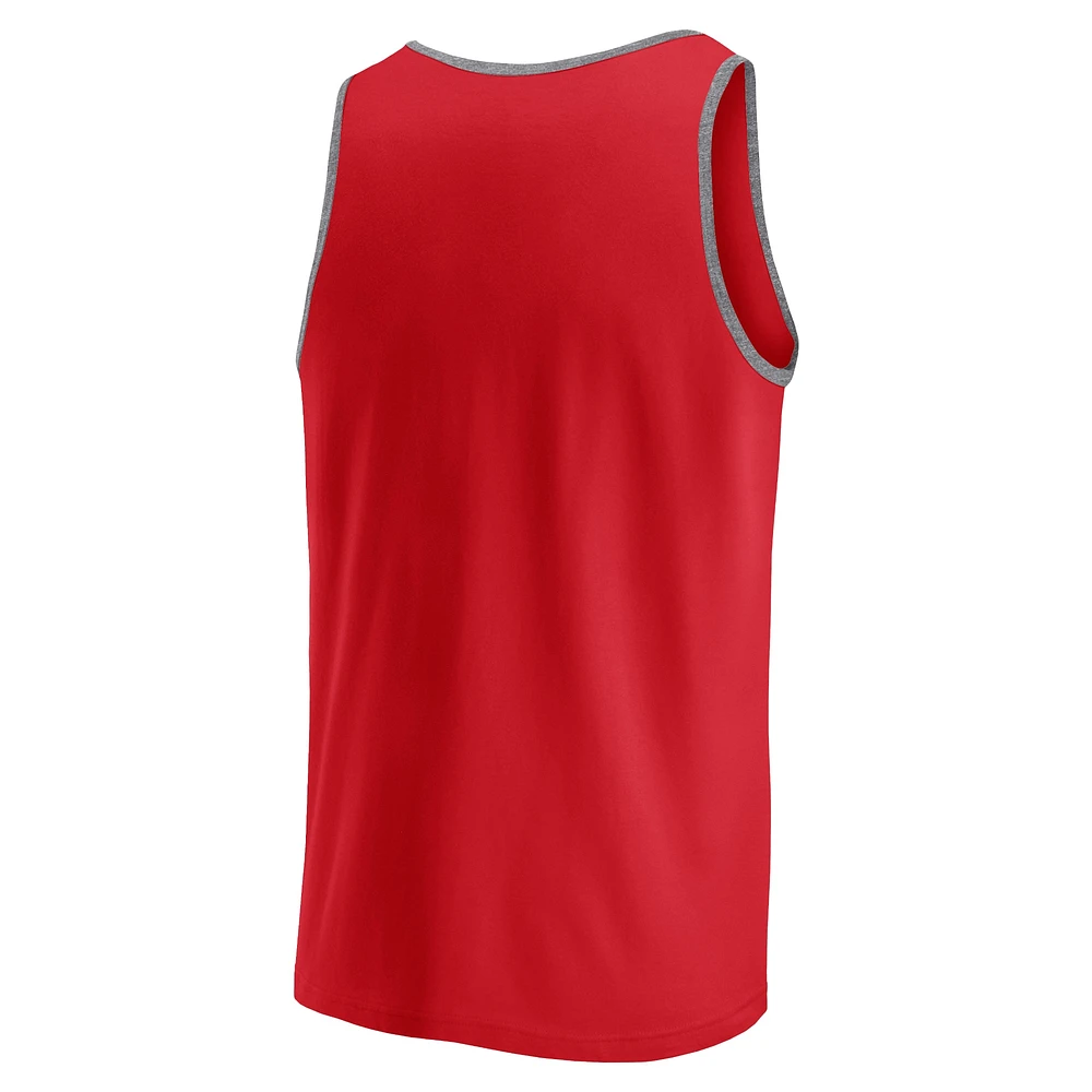 Men's Fanatics Red Los Angeles Angels Bet Tank Top