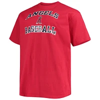 T-shirt rouge Fanatics Los Angeles Angels Big & Tall Heart pour hommes