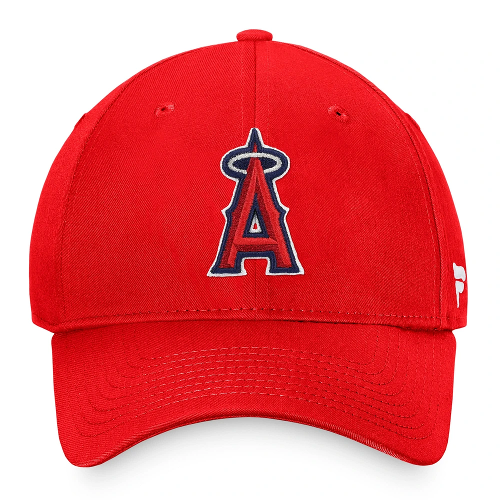 Casquette réglable Fanatics rouge Los Angeles Angels Core pour hommes