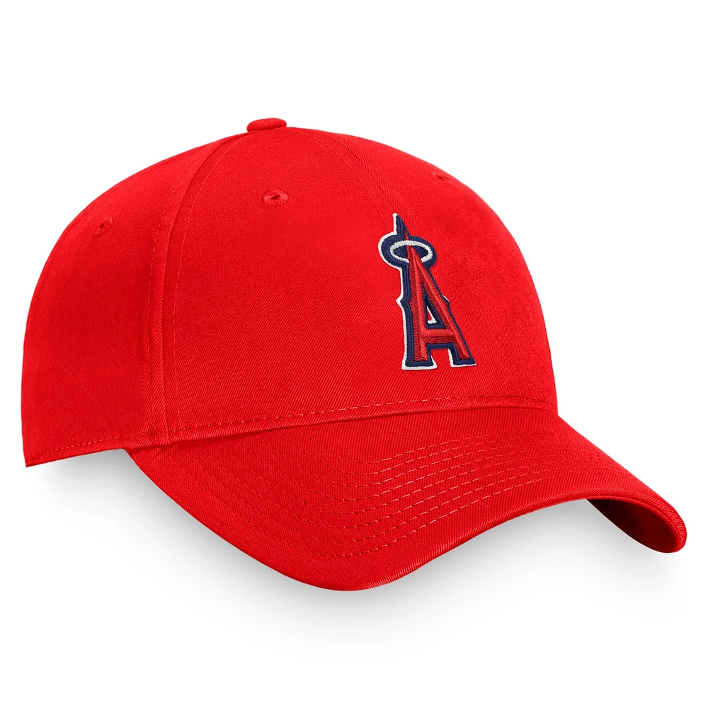 Casquette réglable Fanatics rouge Los Angeles Angels Core pour hommes