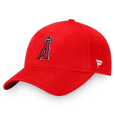 Casquette réglable Fanatics rouge Los Angeles Angels Core pour hommes