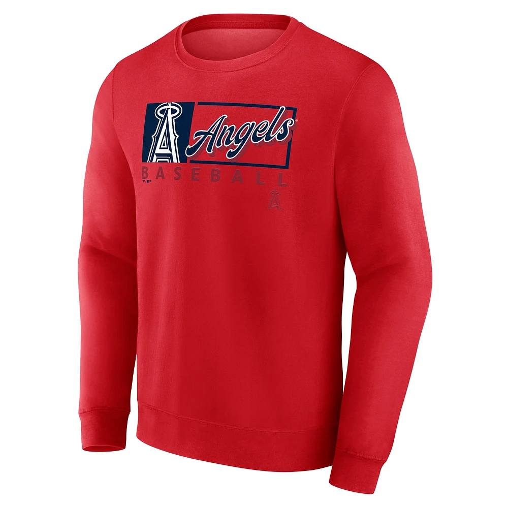 Sweat-shirt en polaire Fanatics rouge Los Angeles Angels Focus pour hommes