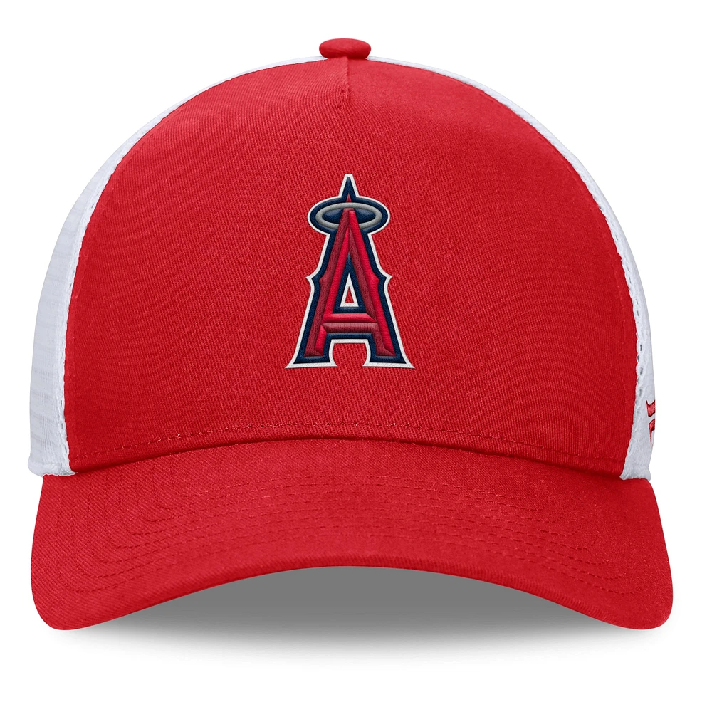 Men's Fanatics Red Los Angeles Angels Fundamental A-Frame Adjustable Hat