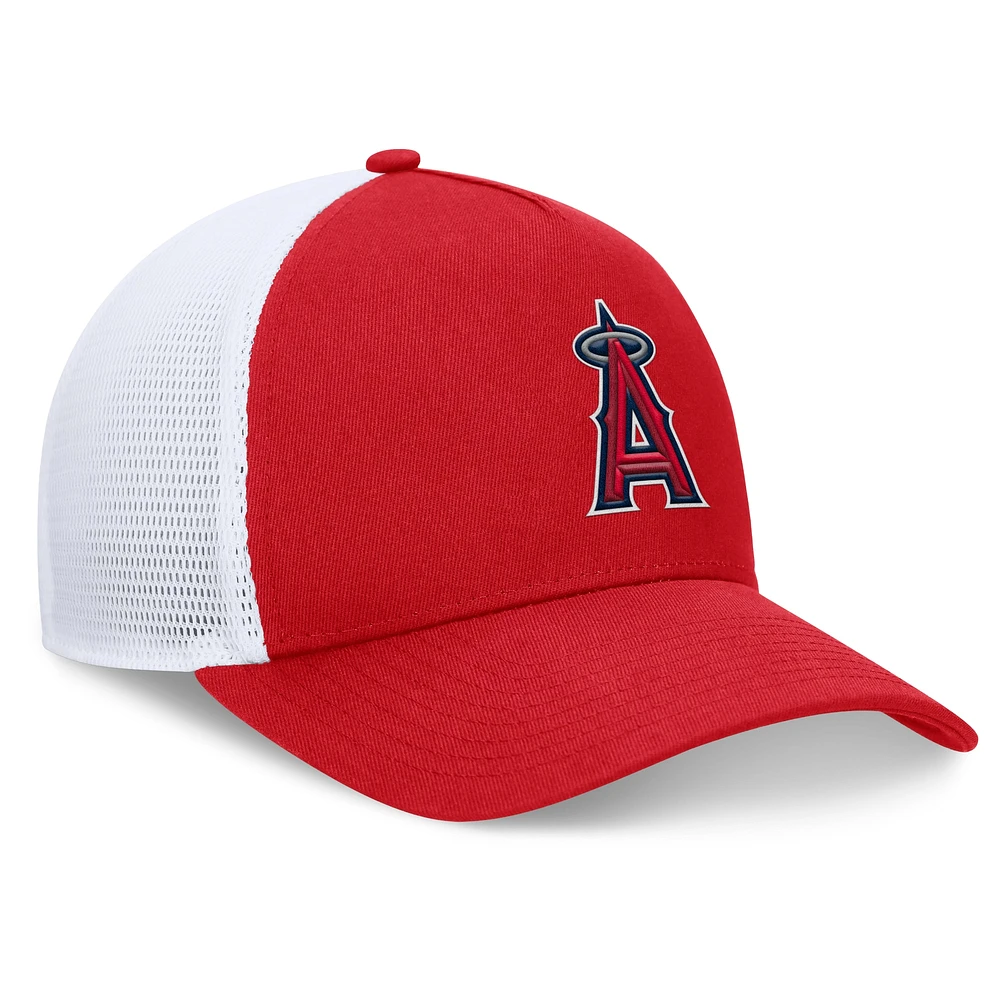 Men's Fanatics Red Los Angeles Angels Fundamental A-Frame Adjustable Hat