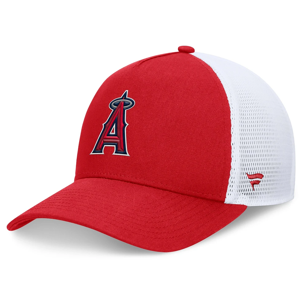 Men's Fanatics Red Los Angeles Angels Fundamental A-Frame Adjustable Hat