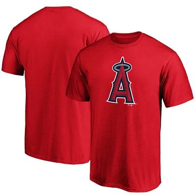 Men's Fanatics Red Los Angeles Angels Official Logo T-Shirt