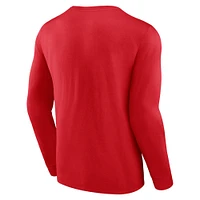 Men's Fanatics Red Los Angeles Angels Strike the Goal Long Sleeve T-Shirt