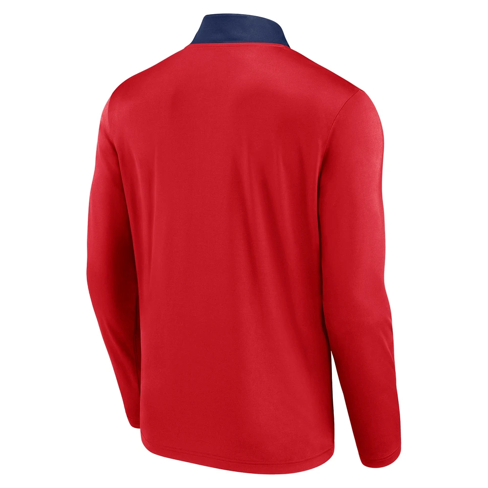 Men's Fanatics Red Los Angeles Angels Unstoppable Quarter-Zip Top