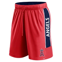 Short de défenseur rouge Fanatics pour hommes des Los Angeles Angels Win The Match