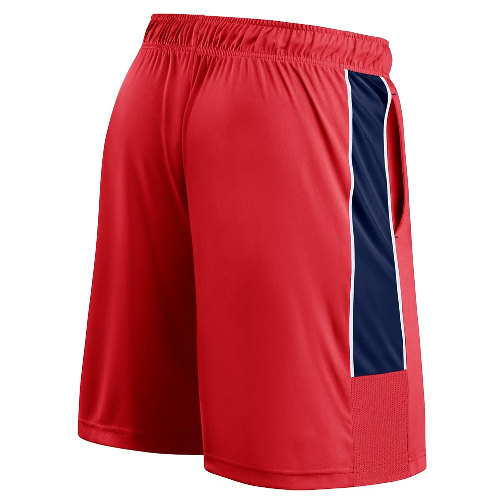 Short de défenseur rouge Fanatics pour hommes des Los Angeles Angels Win The Match