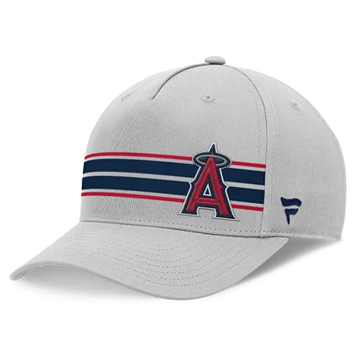 Men's Fanatics Stone Los Angeles Angels Foul Ball A-Frame Adjustable Hat