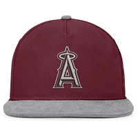 Men's Fanatics Wine Los Angeles Angels Front Office Snapback Hat