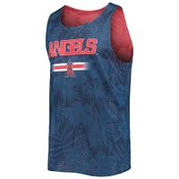 Men's FOCO Red/Navy Los Angeles Angels Floral Reversible Mesh Tank Top