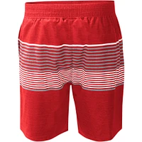 Short de bain Los Angeles Angels Coastline Volley G-III Sports by Carl Banks rouge pour homme