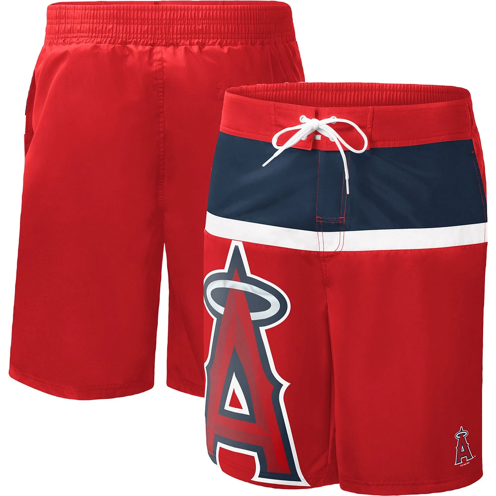 Men's G-III Sports by Carl Banks Red Los Angeles Angels Sea Wind Swim Shorts