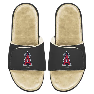 Los Angeles Angels ISlide Men's Faux Fur Slide Sandals - Black/Tan
