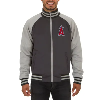 Los Angeles Dodgers JH Design Youth Reversible Poly-Twill Hoodie Jacket -  Royal/Gray