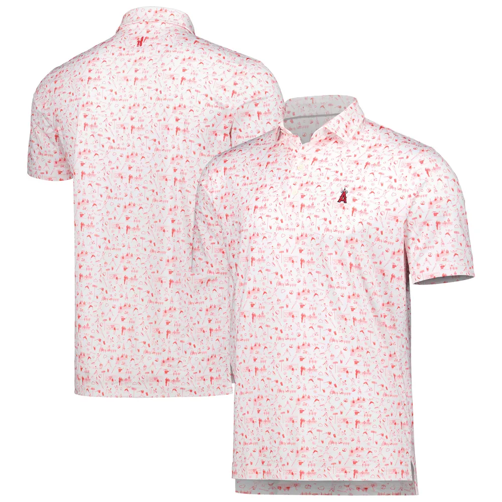 Men's johnnie-O White Los Angeles Angels Ballpark Polo