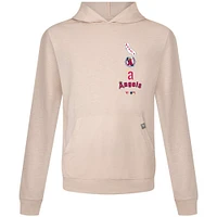 Men's Levelwear Cream Los Angeles Angels Base Line Pullover Hoodie