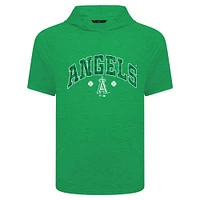Men's Levelwear Green Los Angeles Angels St. Patrick's Day Phase Plaid Short Sleeve T-Shirt Hoodie