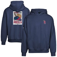 Men's Levelwear  Navy Los Angeles Angels Contact Pro Card Pullover Hoodie