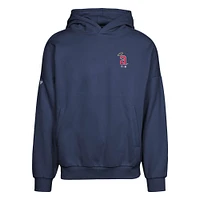 Men's Levelwear  Navy Los Angeles Angels Contact Pro Card Pullover Hoodie