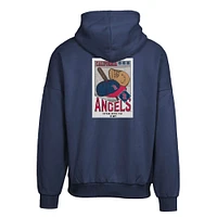 Men's Levelwear  Navy Los Angeles Angels Contact Pro Card Pullover Hoodie