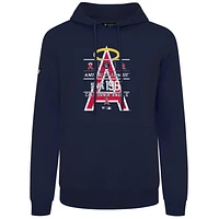 Men's Levelwear  Navy Los Angeles Angels Cooperstown Collection Distressed Podium Acumen Pullover Hoodie