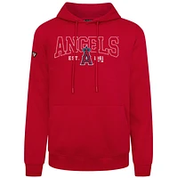 Men's Levelwear Red Los Angeles Angels Accolade Podium Textbook Pullover Hoodie