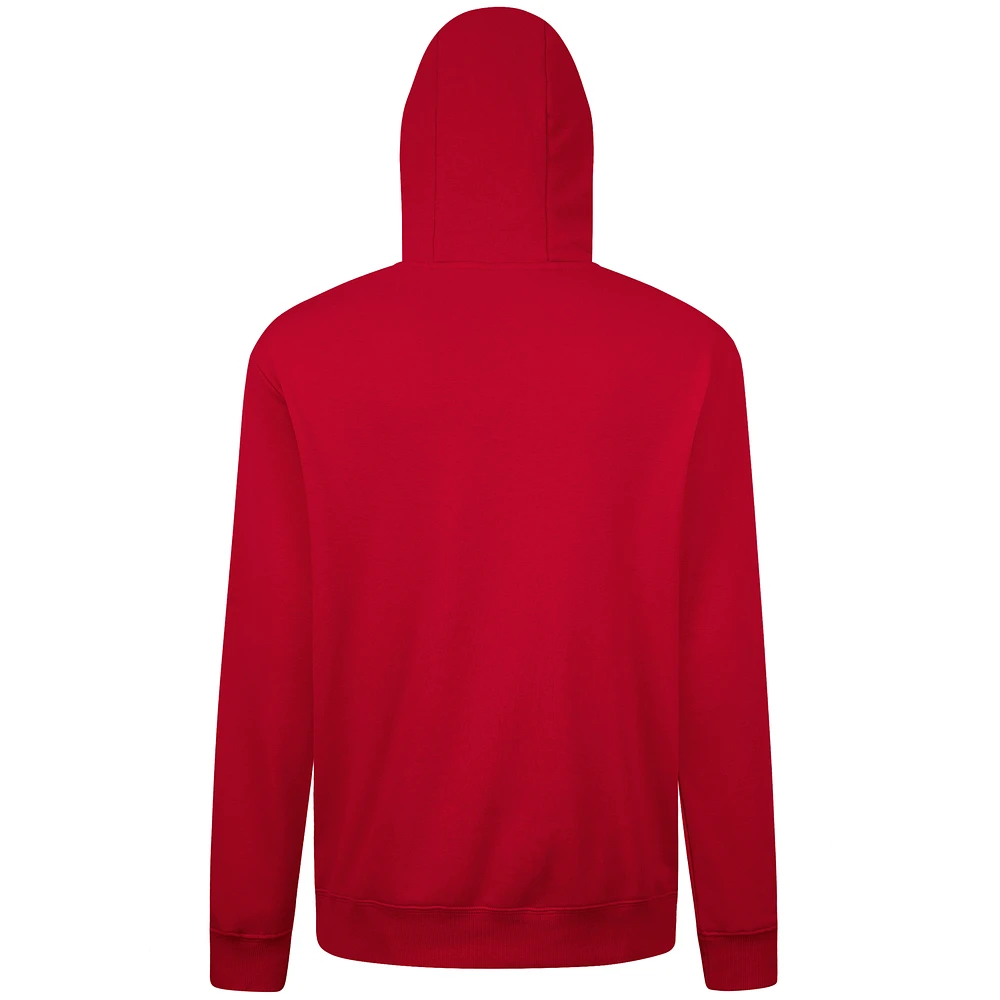 Men's Levelwear Red Los Angeles Angels Accolade Podium Textbook Pullover Hoodie